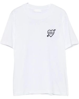 Dondup Heart-Embroidered T-Shirt - White