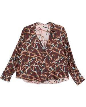 Robert Friedman Chain-Print Shirt - Brown