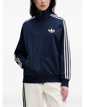 adidas Firebird Logo-Embroidered Striped Track Jacket - Blue