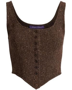 Ralph Lauren Sherry Donegal Tweed Top - Brown