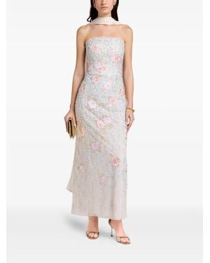 Needle & Thread Strapless Jurk - Wit