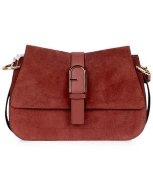 Furla Leather Shoulder Bag - Red