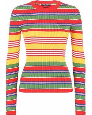 Dolce & Gabbana Maglione A Righe - Rosso