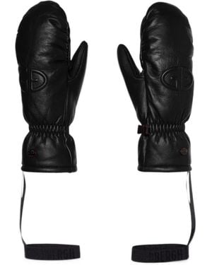 Goldbergh Hilja Logo-Embossed Leather Mittens - Black