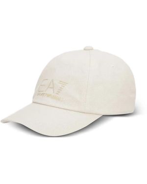 EA7 Gorra Con Logo Estampado - Blanco