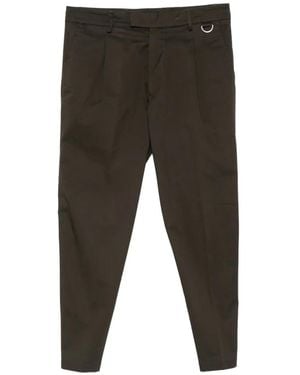 Low Brand Pleated D-Ring Trousers - Grey