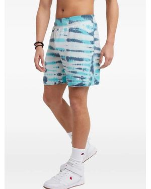 Champion Short De Sport Gris À Effet Délavé - Blue