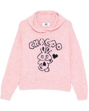 Chocoolate Graphic-Print Hoodie - Pink