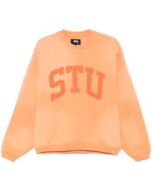 Stussy Stu-Appliqué Sweatshirt - Orange