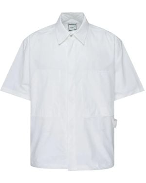 WOOYOUNGMI Logo-Plaque Short-Sleeve Shirt - White
