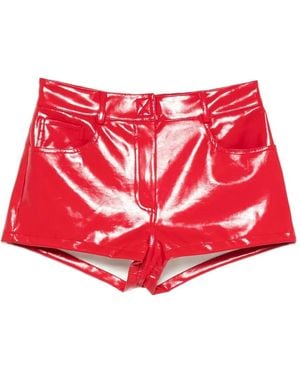 Norma Kamali Short À Effet De Brillance - Rouge