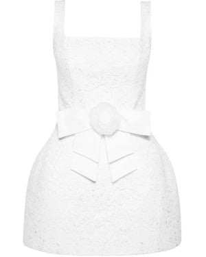 ANOUKI Bow-Detail Mini Dress - White