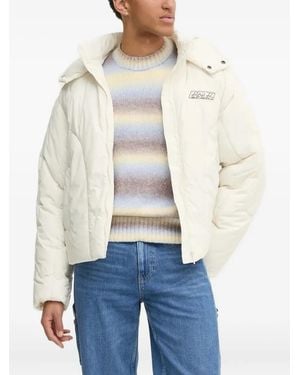 Karlkani Hooded Quilted Puffer Jacket - Blue