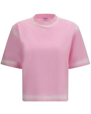 Off-White c/o Virgil Abloh Spray Off Boxy T-Shirt - Pink