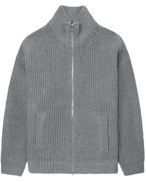 Doublet Bomber A Collo Alto Con Zip - Grigio