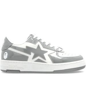 A Bathing Ape Star Paneled Sneakers - White