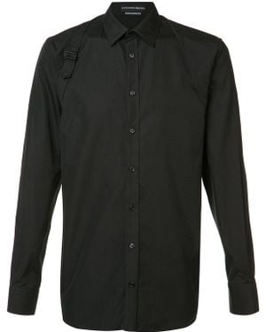 McQueen Buckle Strap Shirt - Black