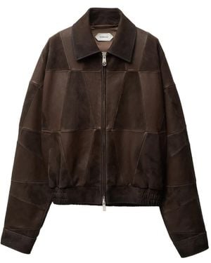 Versace Patchwork Zip Jacket - Brown