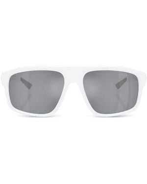 Prada Linea Rossa Sonnenbrille Mit Eckigem Gestell - Grau