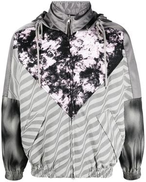 Song For The Mute Graphic-Print Hooded Jacket - Grey