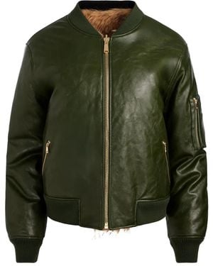 Alice + Olivia Chaqueta bómber Becky reversible - Verde