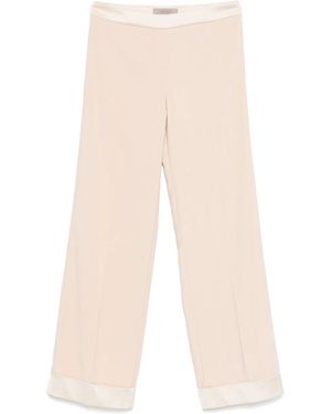 D.exterior Contrast-Trim Pants - Natural