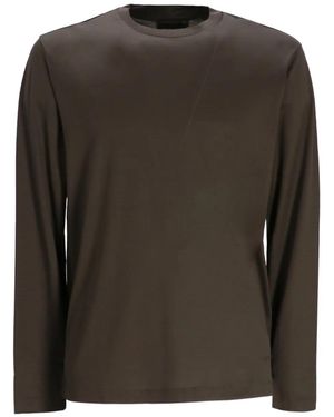 Emporio Armani T-Shirt A Maniche Lunghe - Marrone