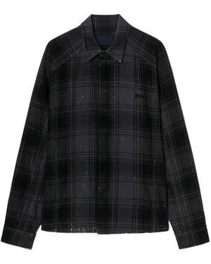 Juun.J Checked Shirt - Black