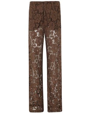 FEDERICA TOSI Lace Trousers - Brown