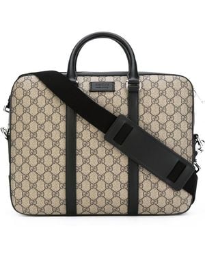 Gucci Gg Supreme Laptop Bag - Black