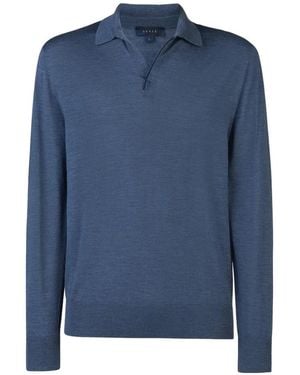 Sease Lasca Long-Sleeve Polo Shirt - Blue