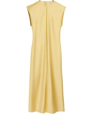 Ami Paris Raw-Edge Long Dress - Yellow