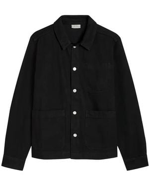 Les Deux Hemdjacke mit aufgesetzten Taschen - Schwarz
