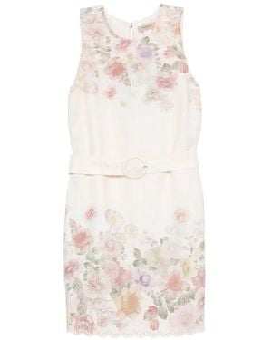 Twinset Mini Floral Belted Dress - White