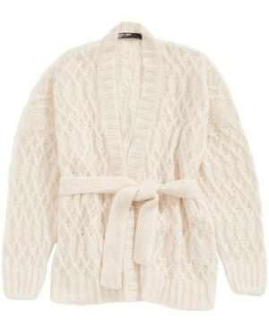 Bimba Y Lola Cable-knit Cardigan - Natural