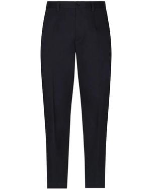Dolce & Gabbana ロゴタグ テーパードパンツ - ブルー