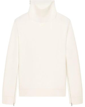 Courreges ジップディテール ハイネックセーター - ホワイト