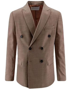 Amaranto Double-Breasted Blazer - Brown