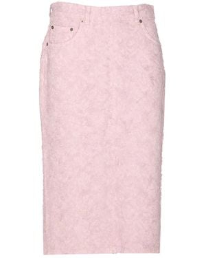 Haikure Jupe Mi-Longue En Jean - Rose