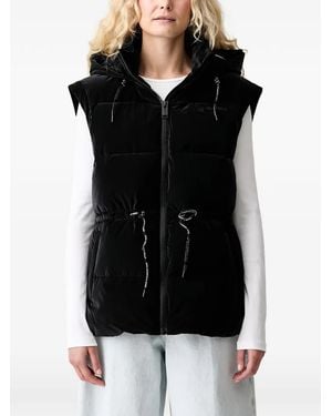KARL LAGERFELD Hooded Padded Gilet - Black