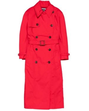 Jacquemus Citta Double-Breasted Coat - Red
