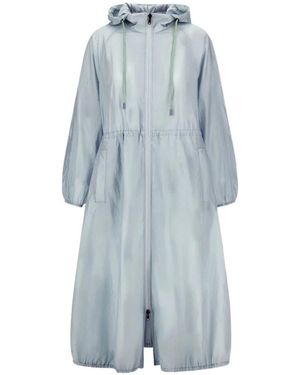Herno Parka Con Capucha Removible - Azul
