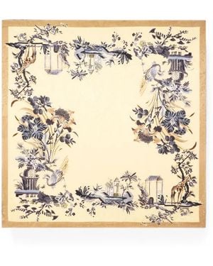 Etro Floral Jacquard Shawl - Metallic