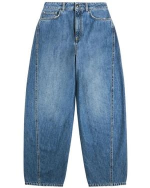 Fay Baggy Five-Pocket Jeans - Blue