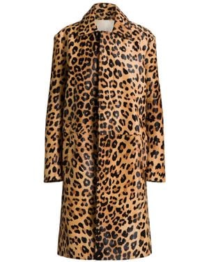 Alberta Ferretti Leopard Print Coat - Natural
