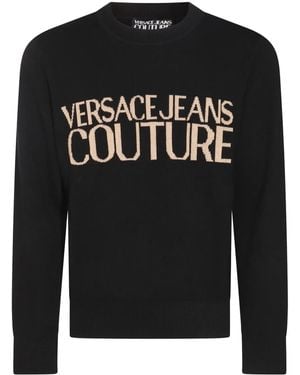 Versace Jeans Couture ロゴジャカード セーター - ブラック
