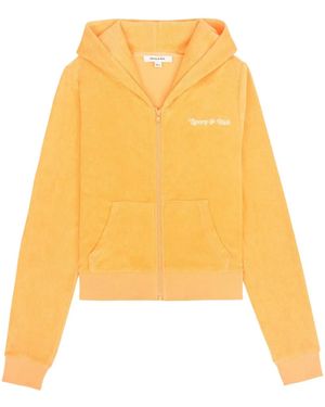 Sporty & Rich Ny Tennis Club Zip-Up Hoodie - Yellow