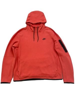 Nike Logo-Detail Hoodie - Red