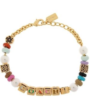 COACH Letter-Charm Bracelet - Metallic