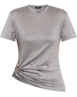 Versace Medusa-Pin T-Shirt - Grey